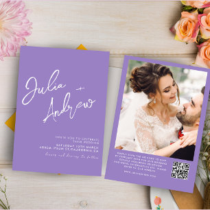 Convites Casamento de Fotografia do Código QR de Script Mín