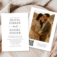 Casamento de Fotografia do Código QR Moderno Elega
