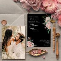 Casamento de Fotografia do Rico Blush Floral Black
