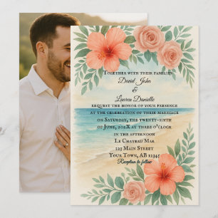 Convites Casamento de Fotografia em Praia Amigável em Orçam