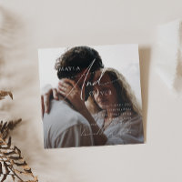 Casamento de Fotografia em Quadrado de Script Mini