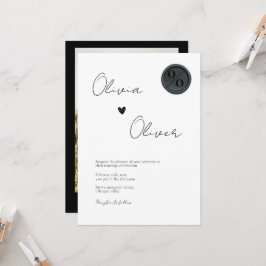 Convites Casamento de fotografia monograma com selo de cera