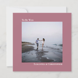 Convites Casamento de Fotografia na Praça Rosa minimalista 