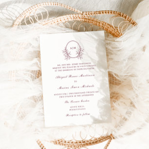 Convites Casamento de Fotografia QR Rsvp Burgundy