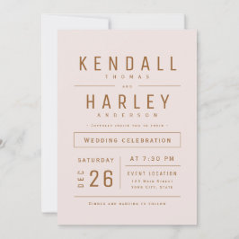 Convites Casamento de Fotografia Simples e Dourada Típica