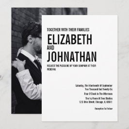 Convites Casamento de Fotografia Simples e Mínima