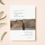 Convites Casamento de Fotografias Brancas Modernas e Chic E<br><div class="desc">Casamento de Fotografias Brancas Modernas e Chic Elegante</div>