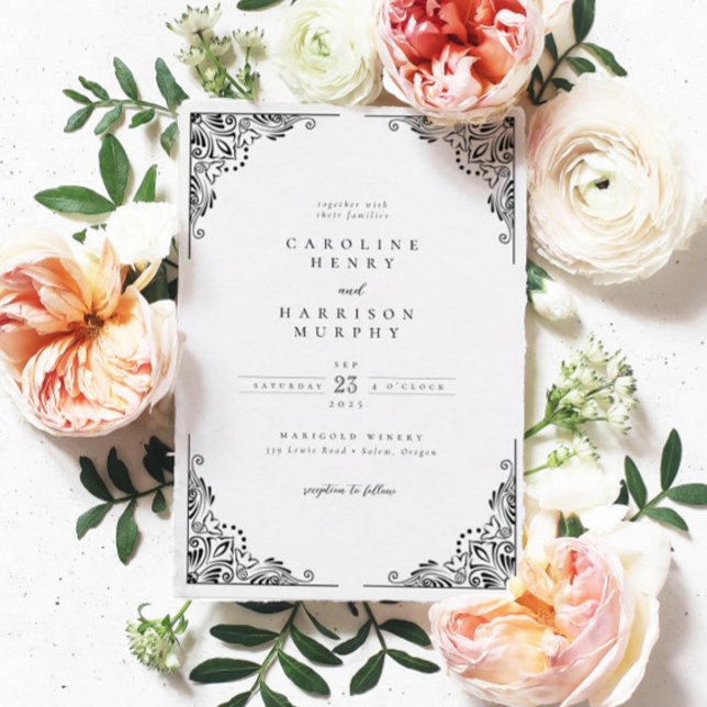 Convites Casamento de Fotografias Clássico Elegante (Criador carregado)