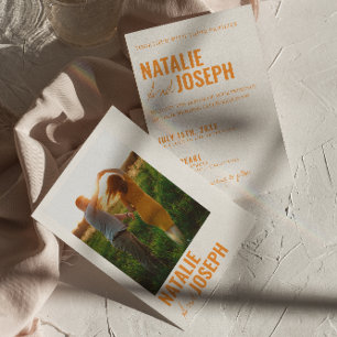 Convites Casamento de Fotografias Coloridas Modernas Clássi