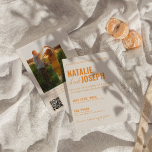 Convites Casamento de Fotografias Coloridas Modernas com Có