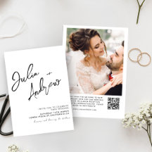 Casamento de Fotografias com Código QR Preto e Bra