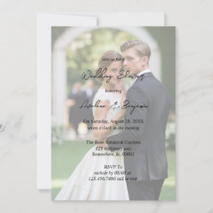 Convites Casamento de Fotografias com Gradiente do Coração
