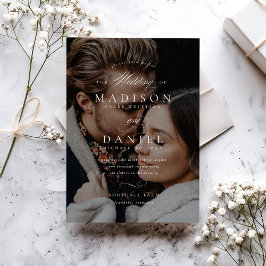 Convites Casamento de Fotografias com Script Elegante Moder