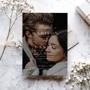 Convites Casamento de Fotografias com Script Elegante Moder