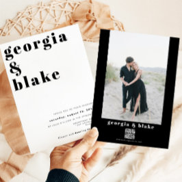 Convites Casamento de Fotografias Contemporâneas de Bold Mo