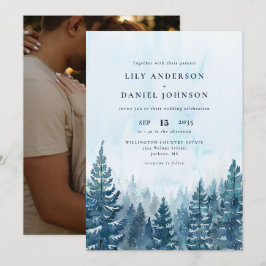 Convites Casamento de Fotografias da Floresta de Pinus, Rus