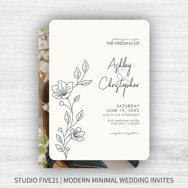 Convites Casamento de Fotografias da Folhagem de Cinzas Esp (Criador carregado)