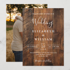 Convites Casamento de Fotografias da Madeira do Barn Russo