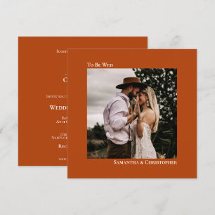 Convites Casamento de Fotografias da Praça Laranja Moderna 