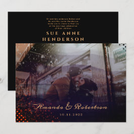 Convites Casamento de Fotografias da Sobreposição da Onda E