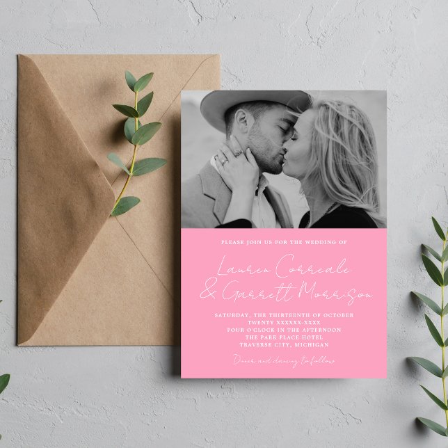 Convites Casamento de Fotografias de Balé Moderno Simplicit (Criador carregado)