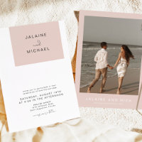 Casamento de Fotografias de Bloco Rosa Blush Moder