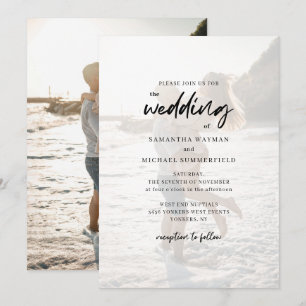 Convites Casamento de Fotografias de Casais Modernos Chic