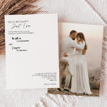 Convites Casamento de Fotografias de Rico Clássico Moderno<br><div class="desc">Este clássico e moderno convite de casamento de fotos de rico não é perfeito para o seu casamento moderno casual. Esta design apresenta uma caligrafia simples preta em um fundo branco brilhante neutro para combinar com o seu casamento tradicional clássico ou o casamento de boho minimalista no primavera, verão, outono...</div>