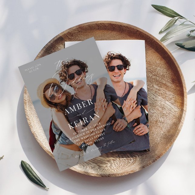 Convites Casamento de Fotografias de Shades Ligeiramente Af (Criador carregado)