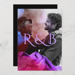 Convites Casamento de Fotografias de Sobreposição das Monta