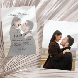 Convites Casamento de Fotografias do Branco Negro 2 com Scr