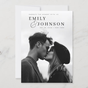 Convites Casamento de Fotografias do Código QR Preto e Bran