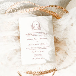 Convites Casamento de Fotografias do Elegante Terracotta Mo