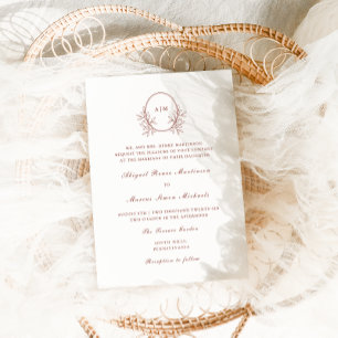 Convites Casamento de Fotografias do Elegante Terracotta Mo