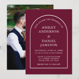 Convites Casamento de Fotografias do Modern Na moda Arch Bu