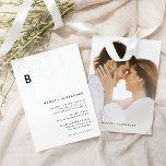 Convites Casamento de Fotografias do Monograma Branco Moder<br><div class="desc">Apresentando nosso design de Convite para Casamento de Foto Moderno Branco, uma verdadeira representação do minimalismo moderno e elegância. Com a sua única mistura de elementos criativos e quic design, essa design é perfeita para aqueles que buscam uma estética polida e ousada em seu dia especial. Nossa tipografia quic off-set...</div>