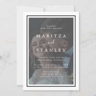 Convites Casamento de Fotografias do Quadro Branco e Preto