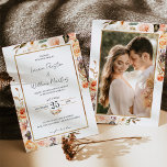 Convites Casamento de Fotografias Douradas Florais Autumn T<br><div class="desc">Design de Autumn Terracotta Orange Floral Dourada Foto de Casamento Foto Foto de Foto Foto Foto de Casamento, que pode ser personalizado com seu texto. Clique no botão "Personalizar" e use nossa ferramenta design para modificar este modelo. Veja a Design de Arte Gráfica para outros produtos que combinam com este...</div>