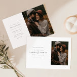 Convites Casamento de Fotografias Elegante de Monograma Mod<br><div class="desc">Celebre o seu dia especial com o nosso Convite para Casamento Elegante de Fotos do Monograma Moderno. Apresentando um design preto e branco eterno , este convite é perfeito para casamentos rústicos minimalistas. O layout duplo inclui uma bela foto do casal, acrescentando um toque romântico e na moda. Ideal para...</div>