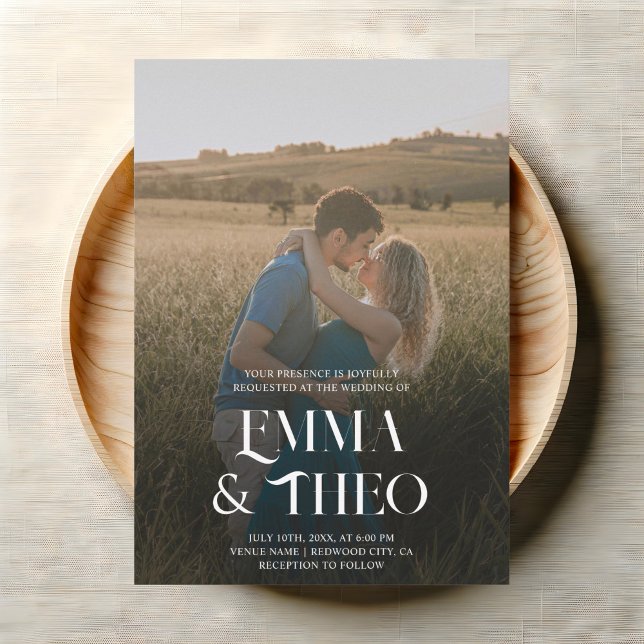 Convites Casamento de Fotografias Elegante do rico (Criador carregado)