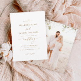 Convites Casamento de Fotografias Elegante Russo Dourado
