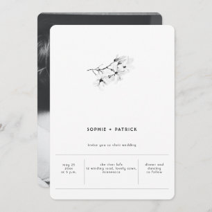 Convites Casamento de Fotografias Elegantes Minimalista Mod