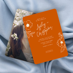 Convites Casamento de Fotografias Floral Botânica Mínima La