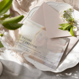 Convites Casamento de Fotografias Horizontal de Script Cont