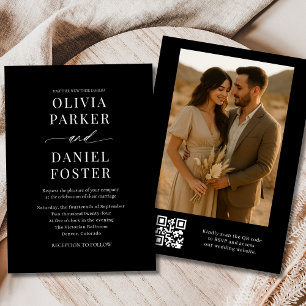 Convites Casamento de Fotografias Legais do Código QR Preto