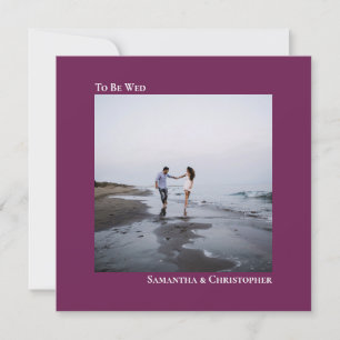 Convites Casamento de Fotografias Magenta Minimalista Moder