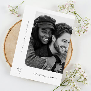 Convites Casamento de Fotografias Minimalista Russo do Orça