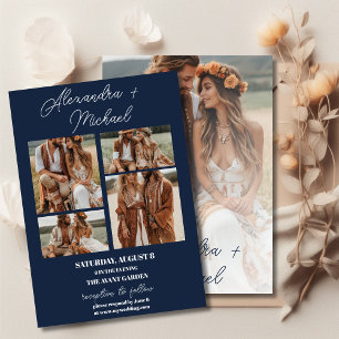 Convites Casamento de Fotografias Mínimas de Sobreposição m