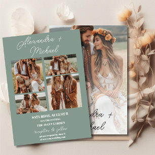 Convites Casamento de Fotografias Mínimas de Sobreposição V