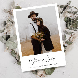 Convites Casamento de Fotografias Mínimo Elegante Simples